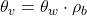  \theta_v = \theta_w \cdot \rho_b 