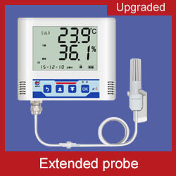 Wifi Temperature and Humidity Data Logger External probe temperature data logger with relay output