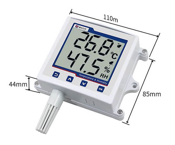 LCD temperature and humidity sensor size