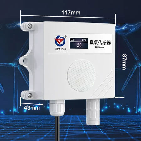 Wall mounted ozone sensor