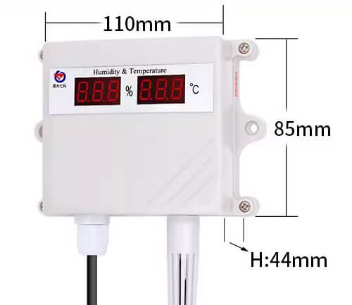 digital temperature and humidity sensor size