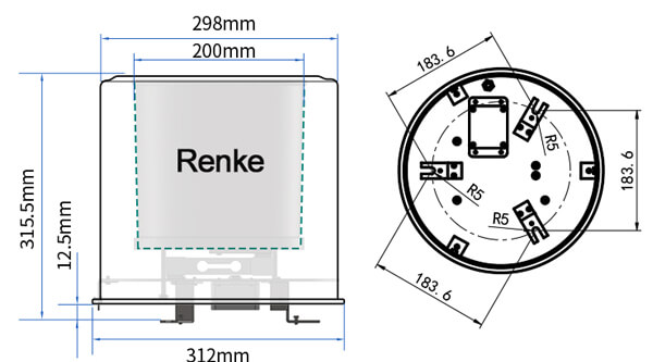 evaporation sensor size