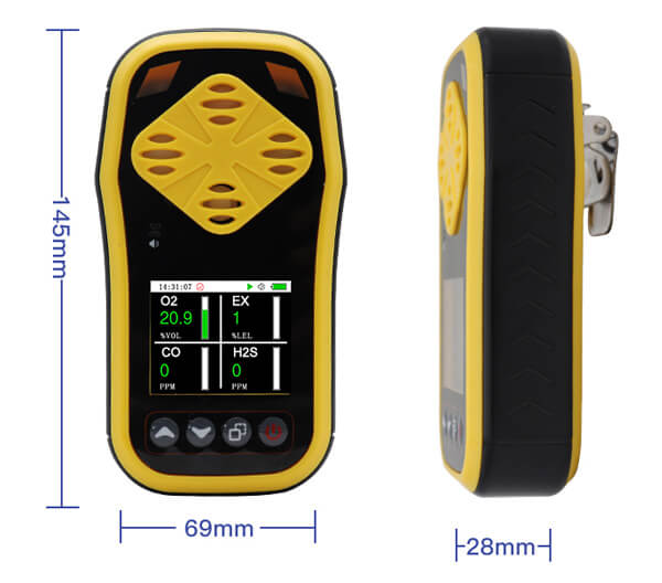 gas detector size