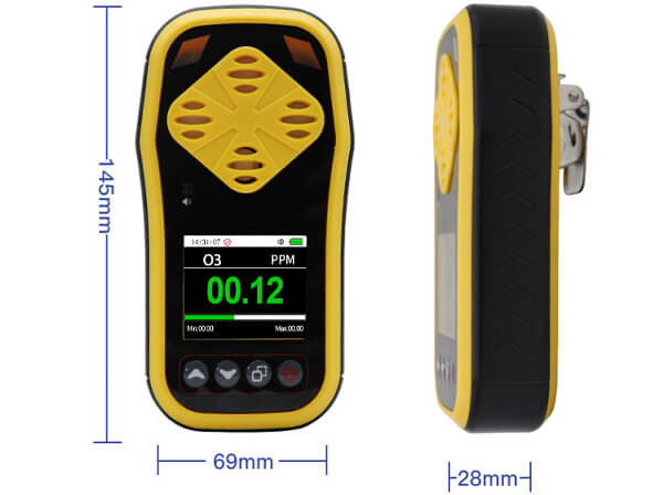 portable ozone detector szie