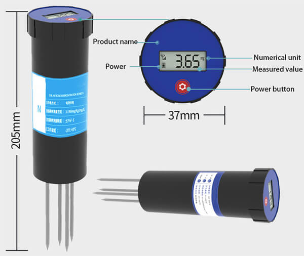 soil npk tester size