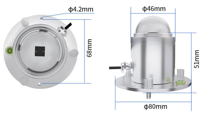 solar radiation sensor size