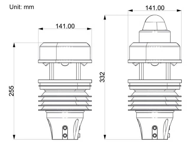 ultrasonic weather station size