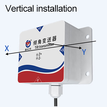 Tilt sensor vertical installation
