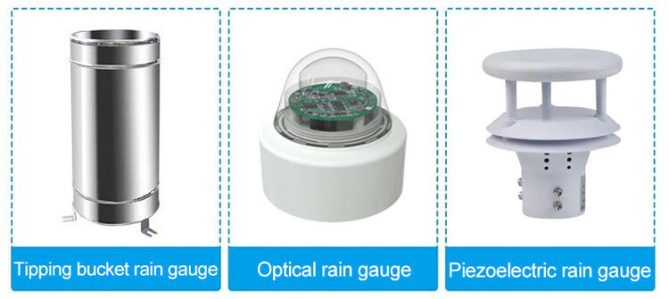 three rain gauges