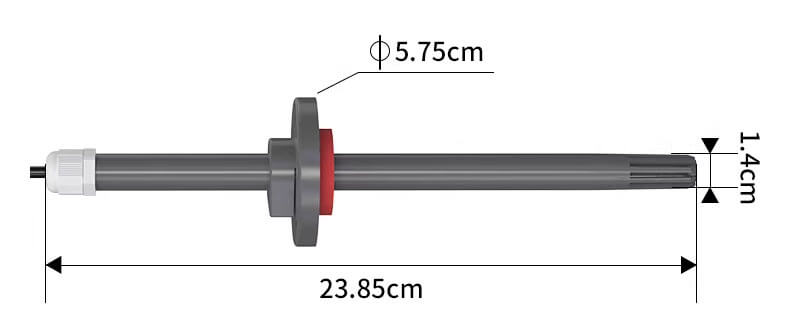 long temperature and humidity probe size