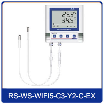 two channel temperature data logger with stainless steel probe