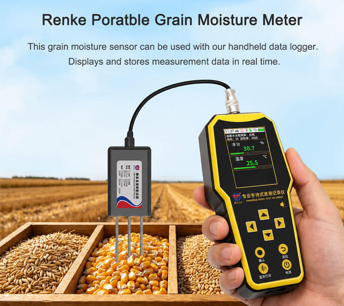 Portable grain moisture meter