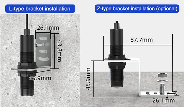 Optical water leak sensor installation