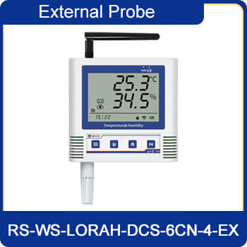 RS-WS-LORAH-DCS-6CN-4-EX LoRa temperature and humidity data logger
