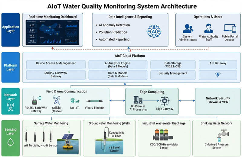 AIoT in water quality monitoring system