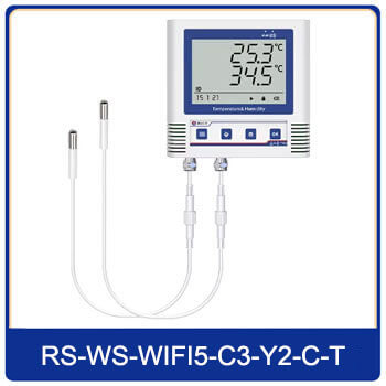 two channel temperature data logger with stainless steel probe