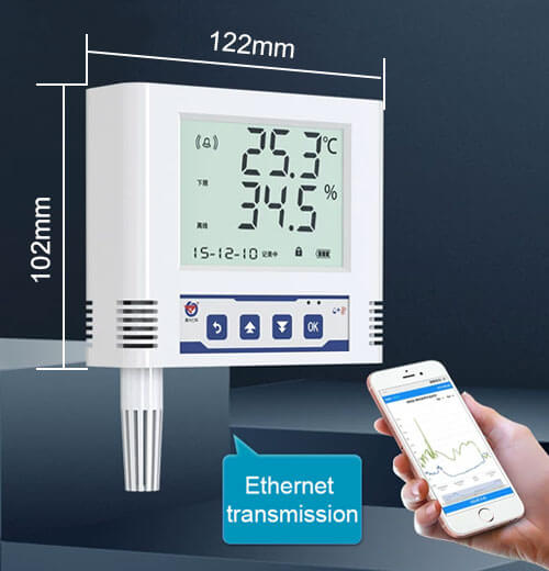 Ethernet temperature and humidity data logger